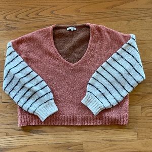 Madewell multicolor v neck sweater